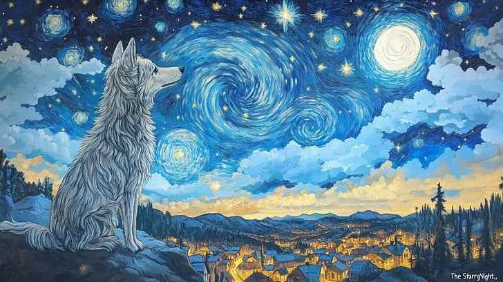Wolf Under Stars