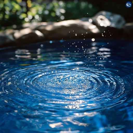 Rippling water circle