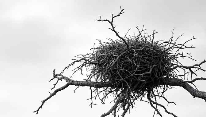 Intricate branch nest
