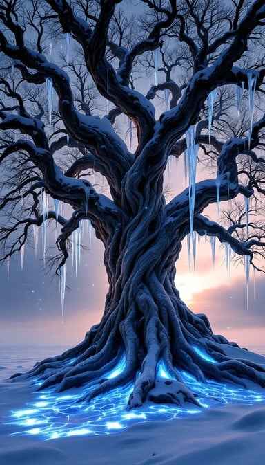 Luminous Winter Tree