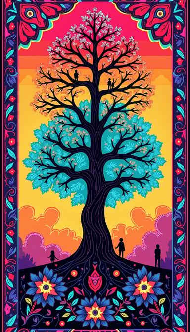 Mystical Tree Silhouette