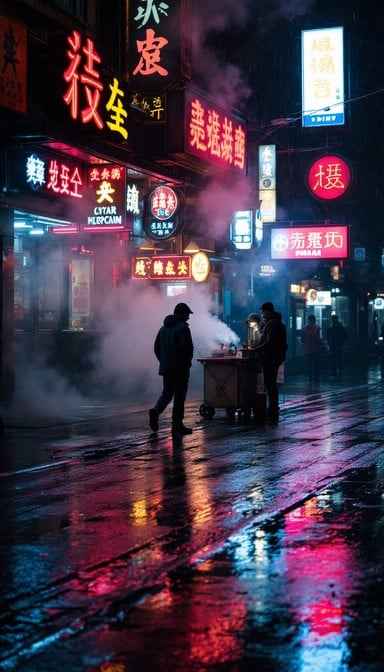Rainy Neon Night