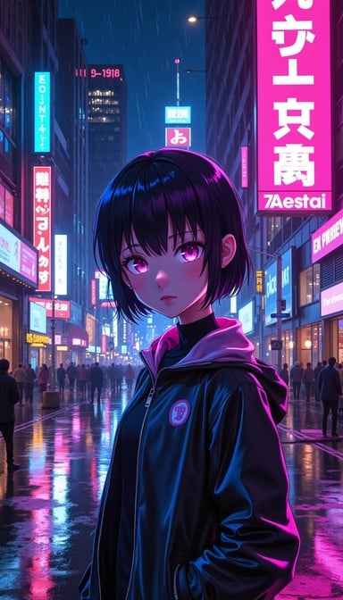 Neon Rain Girl Neon Rain Girl