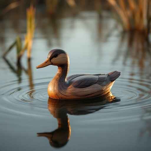 Serene Duck Swimming