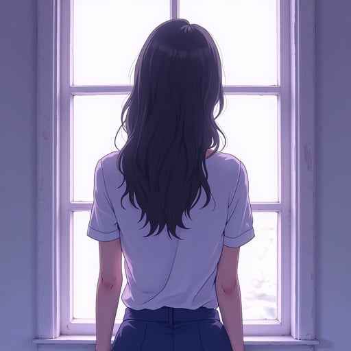 Silhouetted Anime Solitude