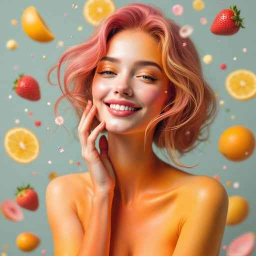 Fruity Beauty Portrait Fruity Beauty Portrait