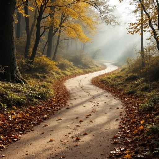 Misty Autumn Path