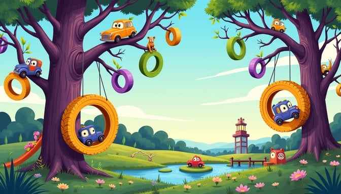 Whimsical Tire Adventure