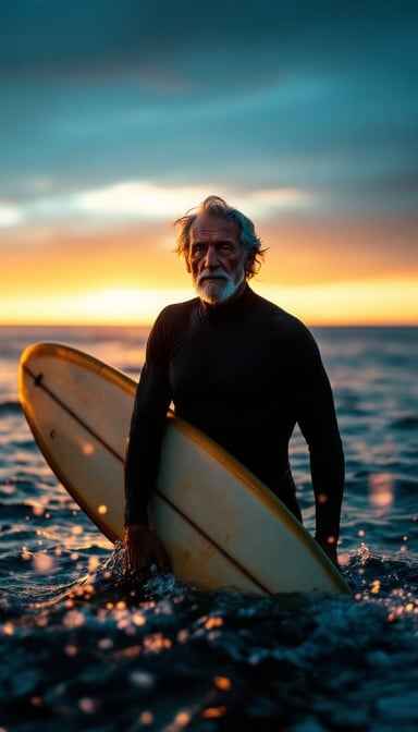 Sunset Surf Silhouette