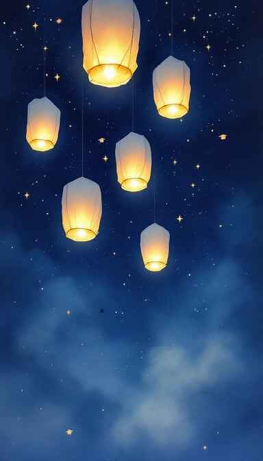 Ascending Sky Lanterns Ascending Sky Lanterns