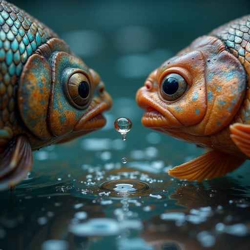 Droplet Between Fish
