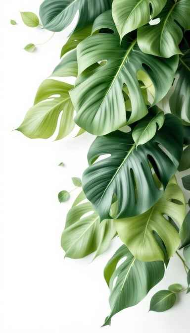 Lush green leaves