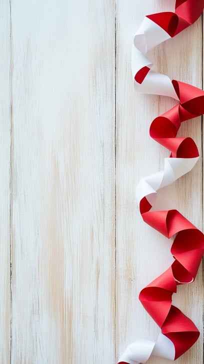 Red spiral ribbon