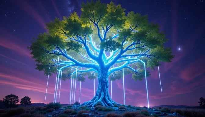 Ethereal Glowing Tree