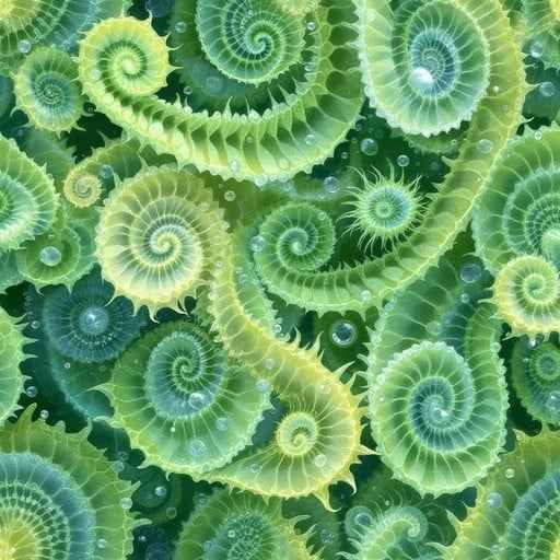 Swirling Green Fractals Swirling Green Fractals