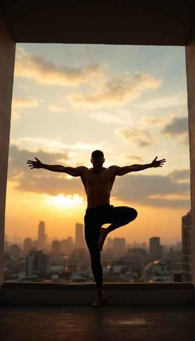 Sunset Balance Pose