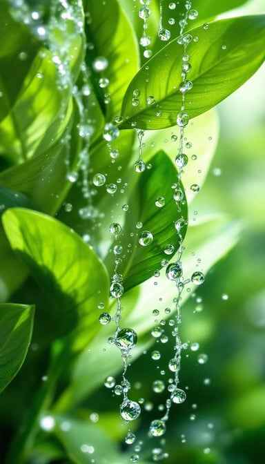 Dewdrops on Green