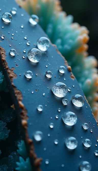 Glistening Water Droplets Glistening Water Droplets