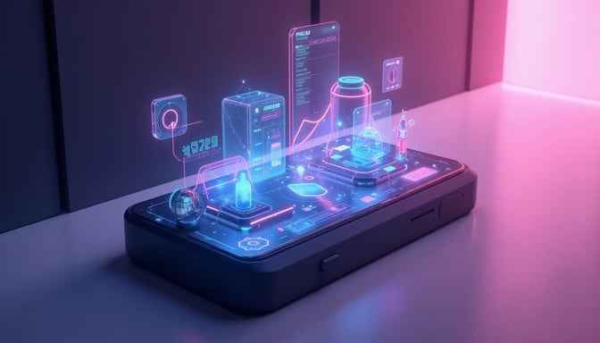 Futuristic Phone Display