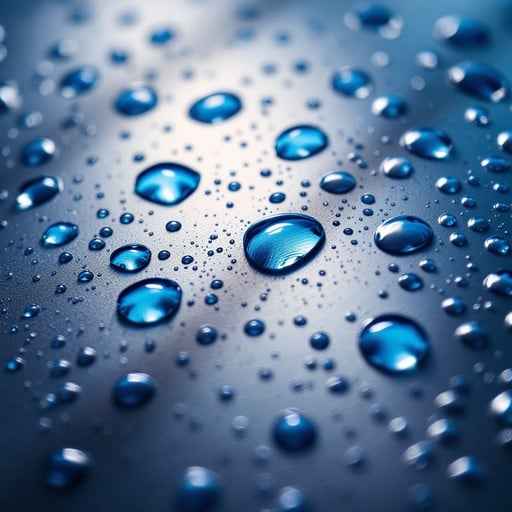 Droplets Mirror Blue
