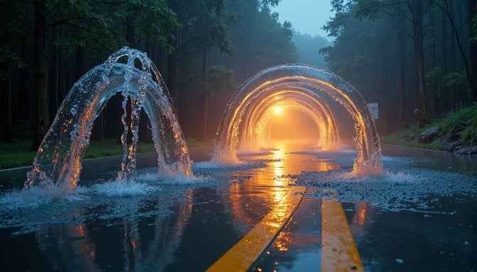 Liquid Light Tunnels
