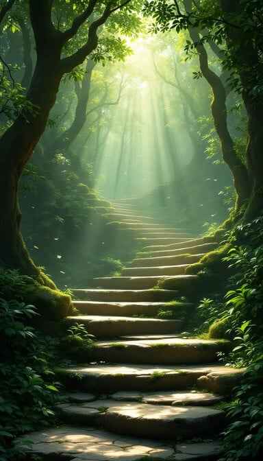 Mystical Forest Stairway