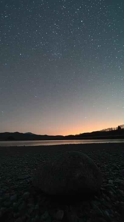Starry night landscape Starry night landscape