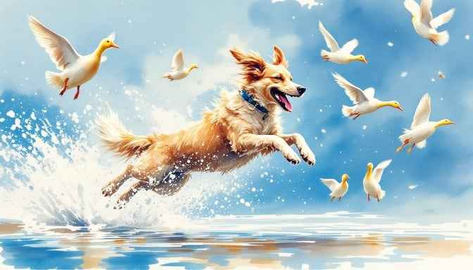 Dog Chases Freedom Dog Chases Freedom
