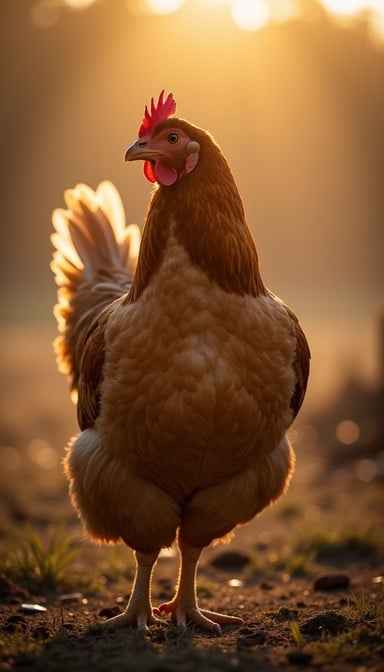Majestic Backlit Hen Majestic Backlit Hen