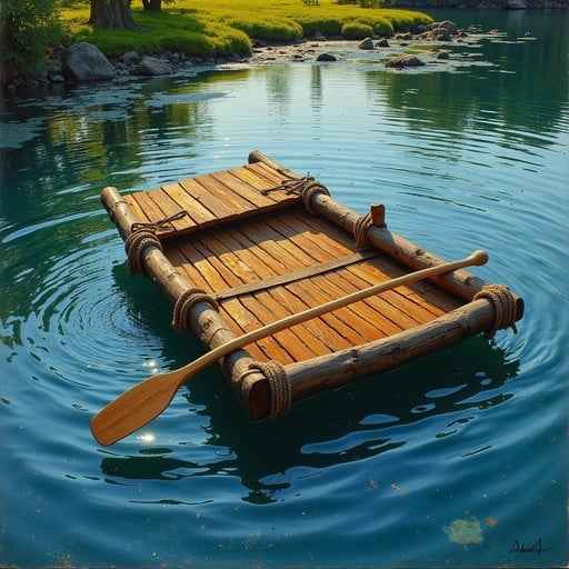 Rustic Raft Journey