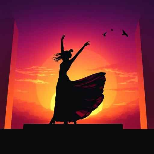 Sunset Dance Silhouette Sunset Dance Silhouette