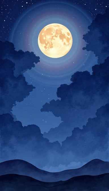 Luminous Night Moon