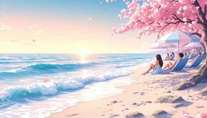 Blossoms Meet Ocean