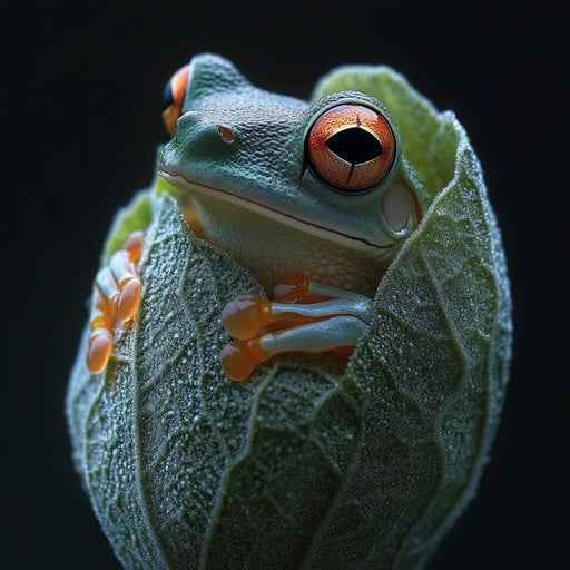 Frog on leaf Frog on leaf