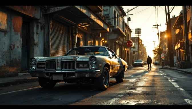 Classic Car Sunset