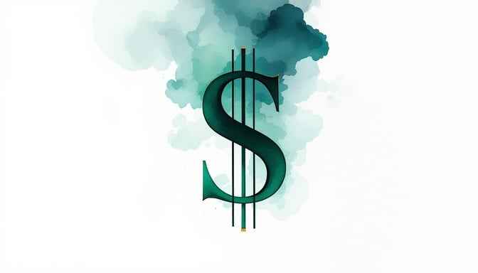Watercolor Dollar Art Watercolor Dollar Art