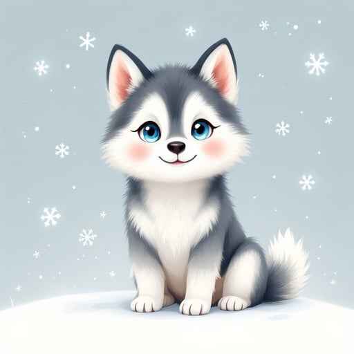 Cute Husky Puppy