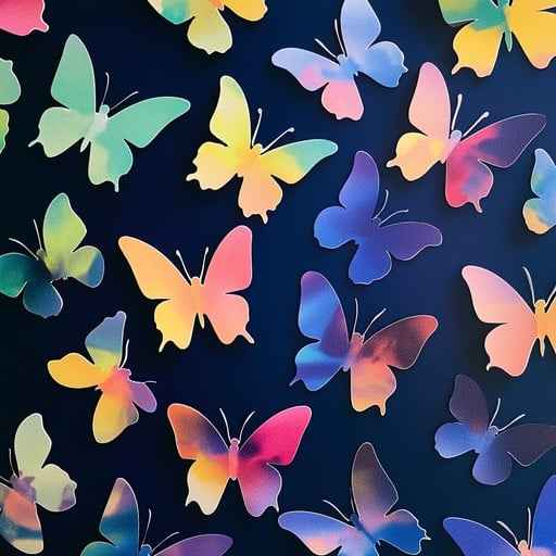 Colorful butterfly assortment