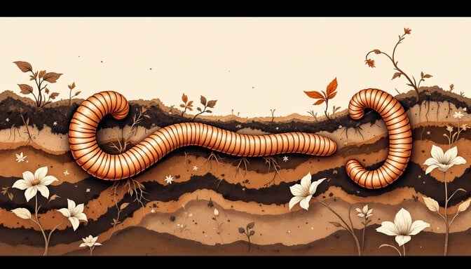 Winding Earthworm Journey