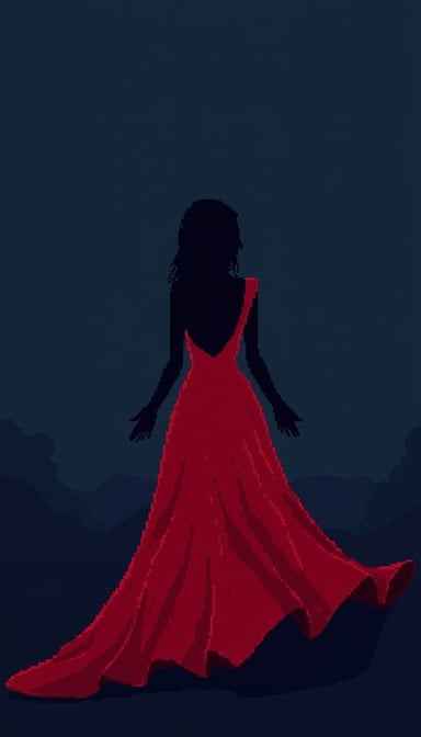 Crimson Elegant Silhouette Crimson Elegant Silhouette