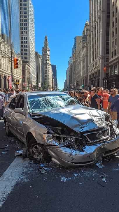 Car crash aftermath Car crash aftermath