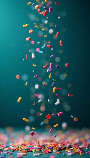 Cascading Colorful Sprinkles