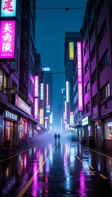 Neon Tokyo Reflections