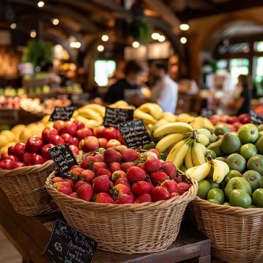 Bustling Fruit Market Bustling Fruit Market