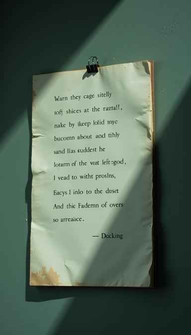 Poetic fragment pinned