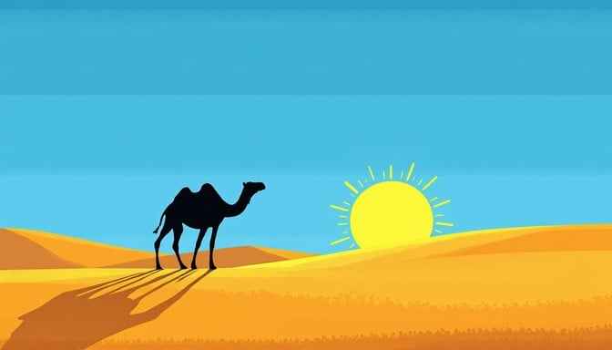Desert Sunset Silhouette