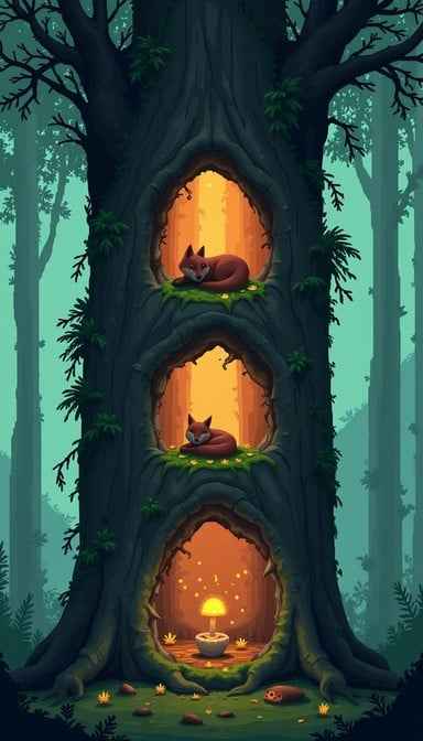Nested Tree Worlds