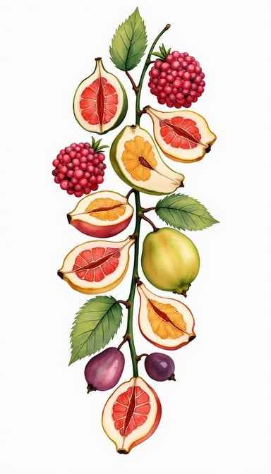 Fruity Watercolor Cascade