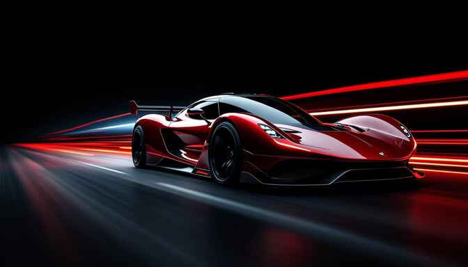 Sleek Red Supercar Sleek Red Supercar