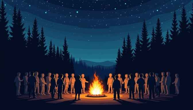 Campfire Under Stars Campfire Under Stars